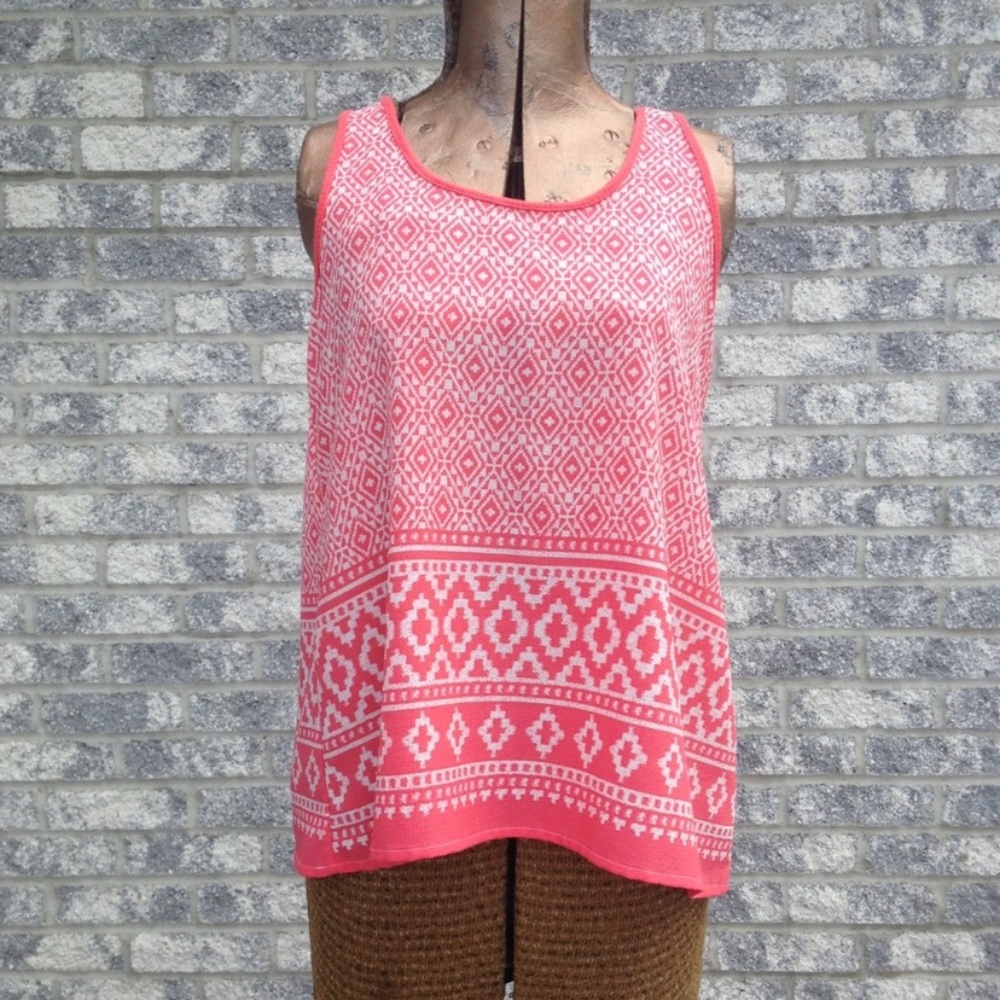Acemi Geometric Print Flowy Tank Top, Size Small